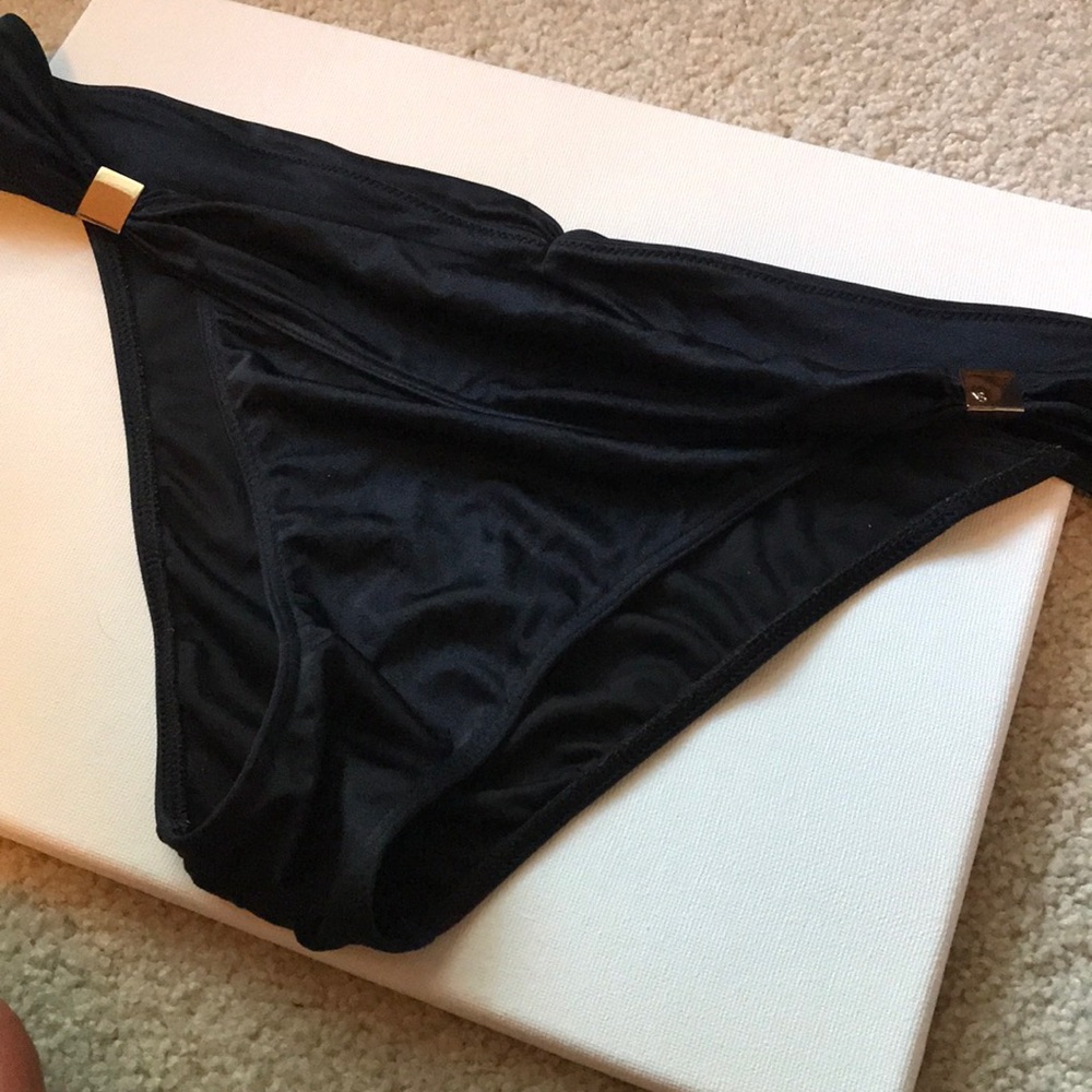 VS black with gold hardware cheeky bikini bottoms